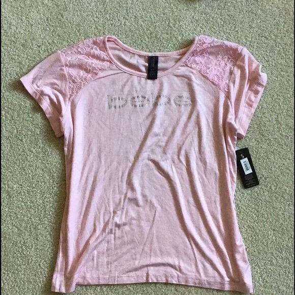 SOLD - Bebe Pink Logo Top - Small - Picture 7 of 7